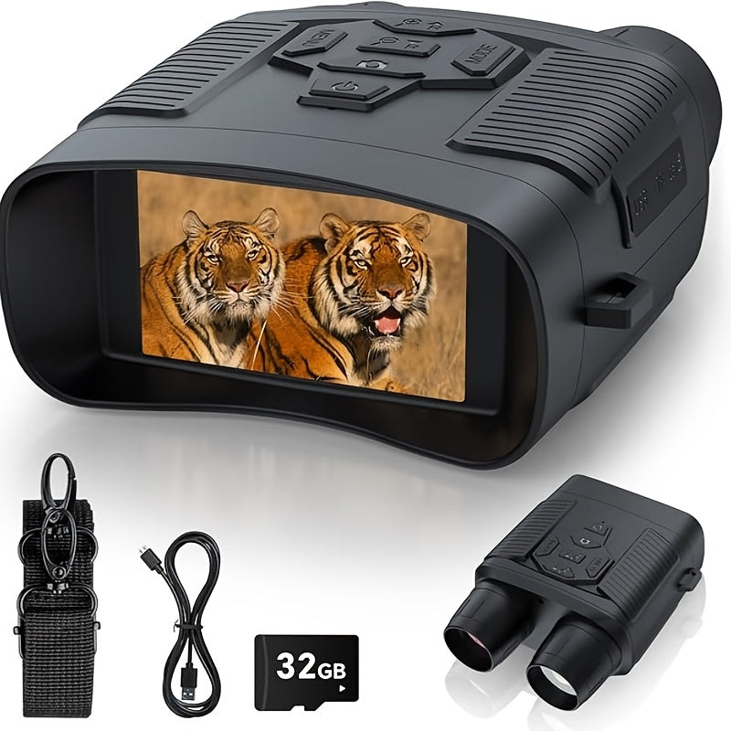 4K Night Vision Binoculars - 3-inch HD Screen, 32GB TF Card Storage