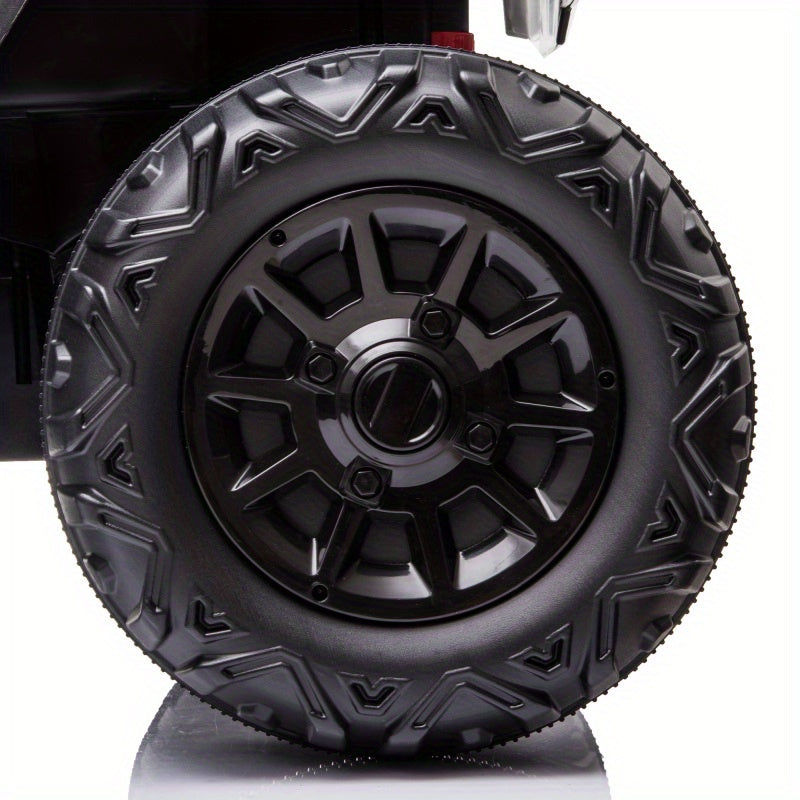 Durable 12V Dual Motor Red UTV Toy for Youngsters with Headlights, MP3, USB, Remote Control