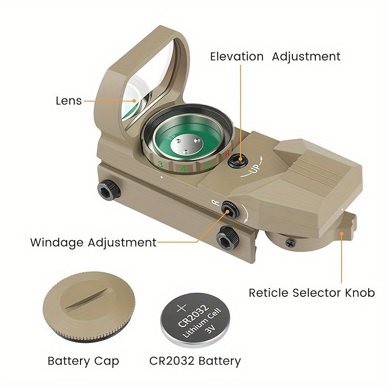 Adjustable Reticle Sight - 4 Styles Red and Green in One