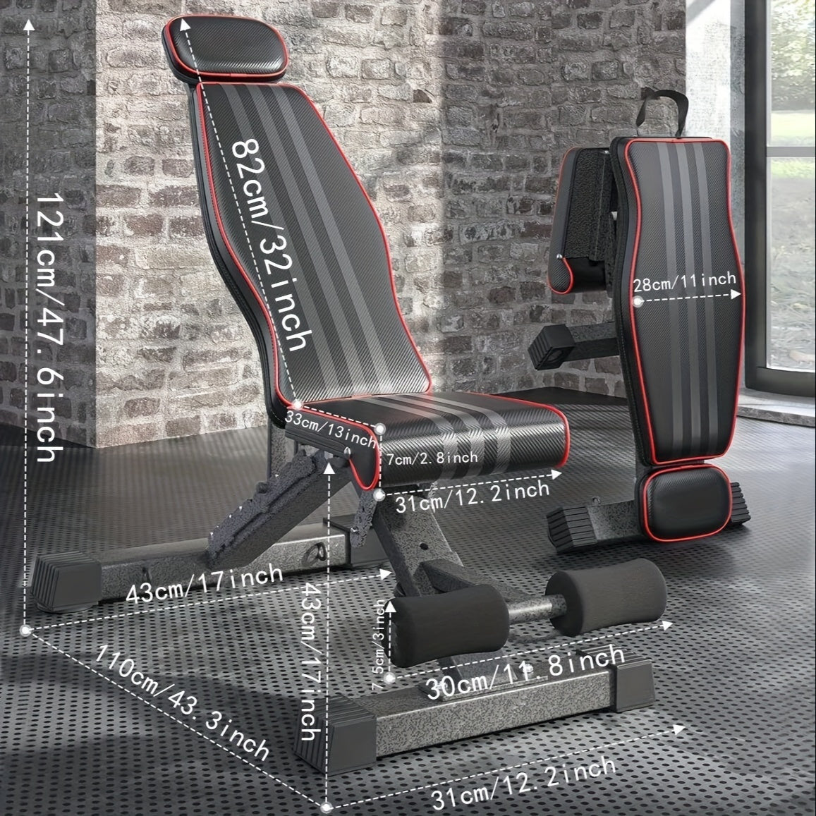 660LBS Heavy-Duty Foldable Dumbbell Bench