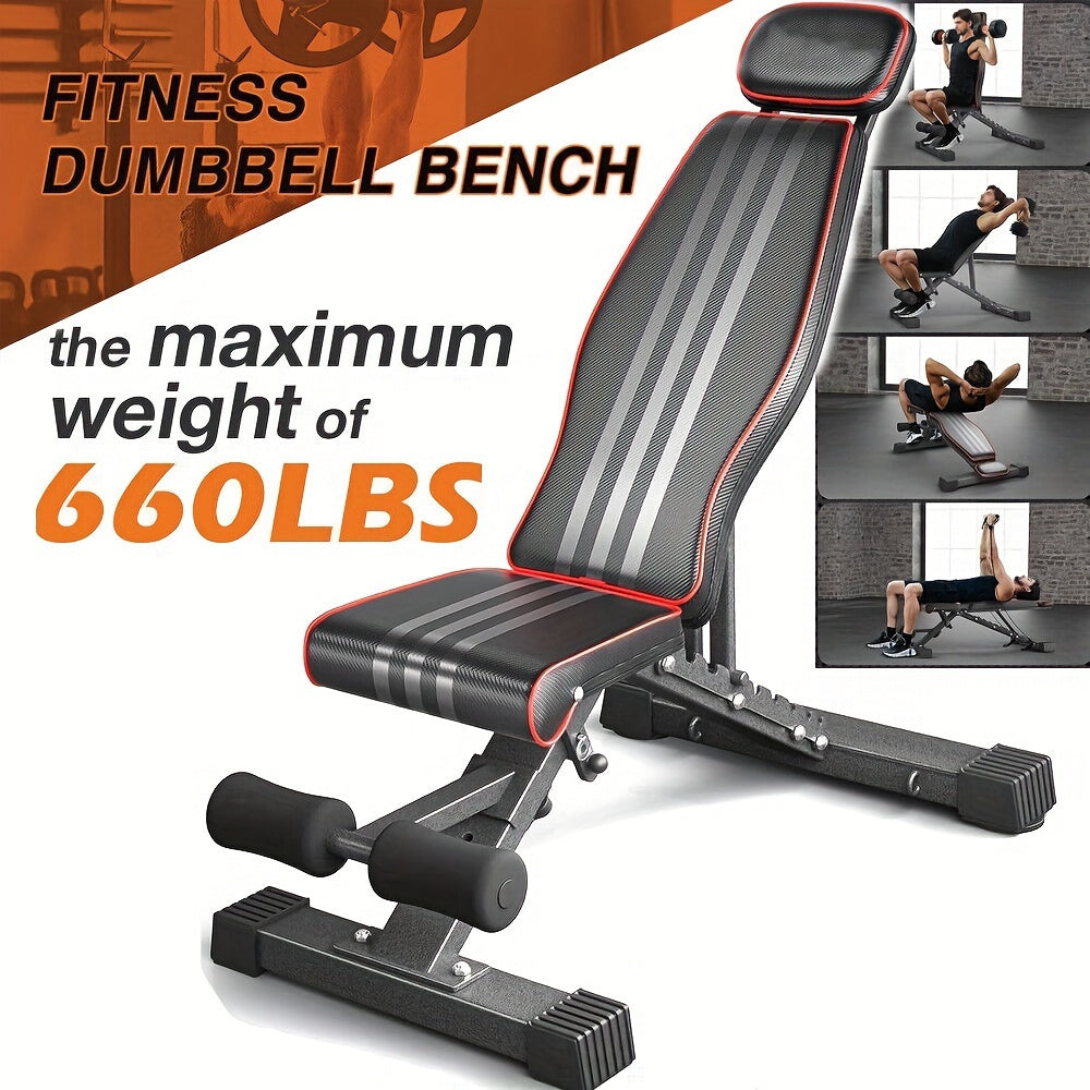 660LBS Heavy-Duty Foldable Dumbbell Bench
