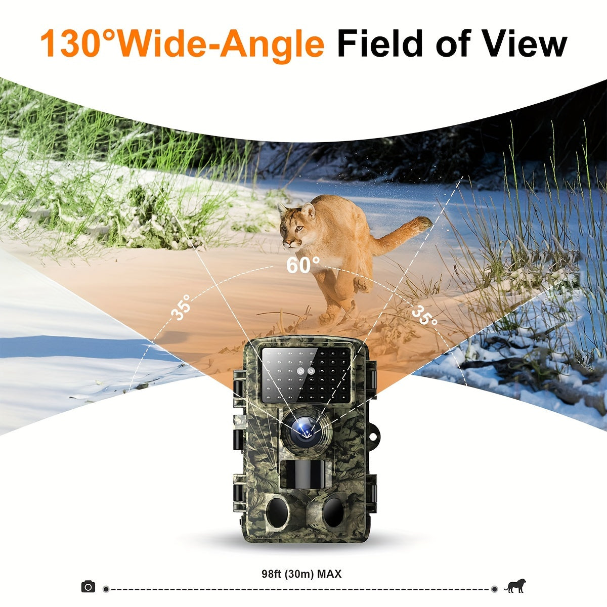 4K Ultra HD Trail Camera, 48MP with No Glow Night Vision, Motion Sensor, Tree Mount,, Audio & Motion Alerts, Infrared Sensor, Battery Powered, Outdoor Wildlife Monitoring(4K-48MP, 2K-28MP), Gift for Men