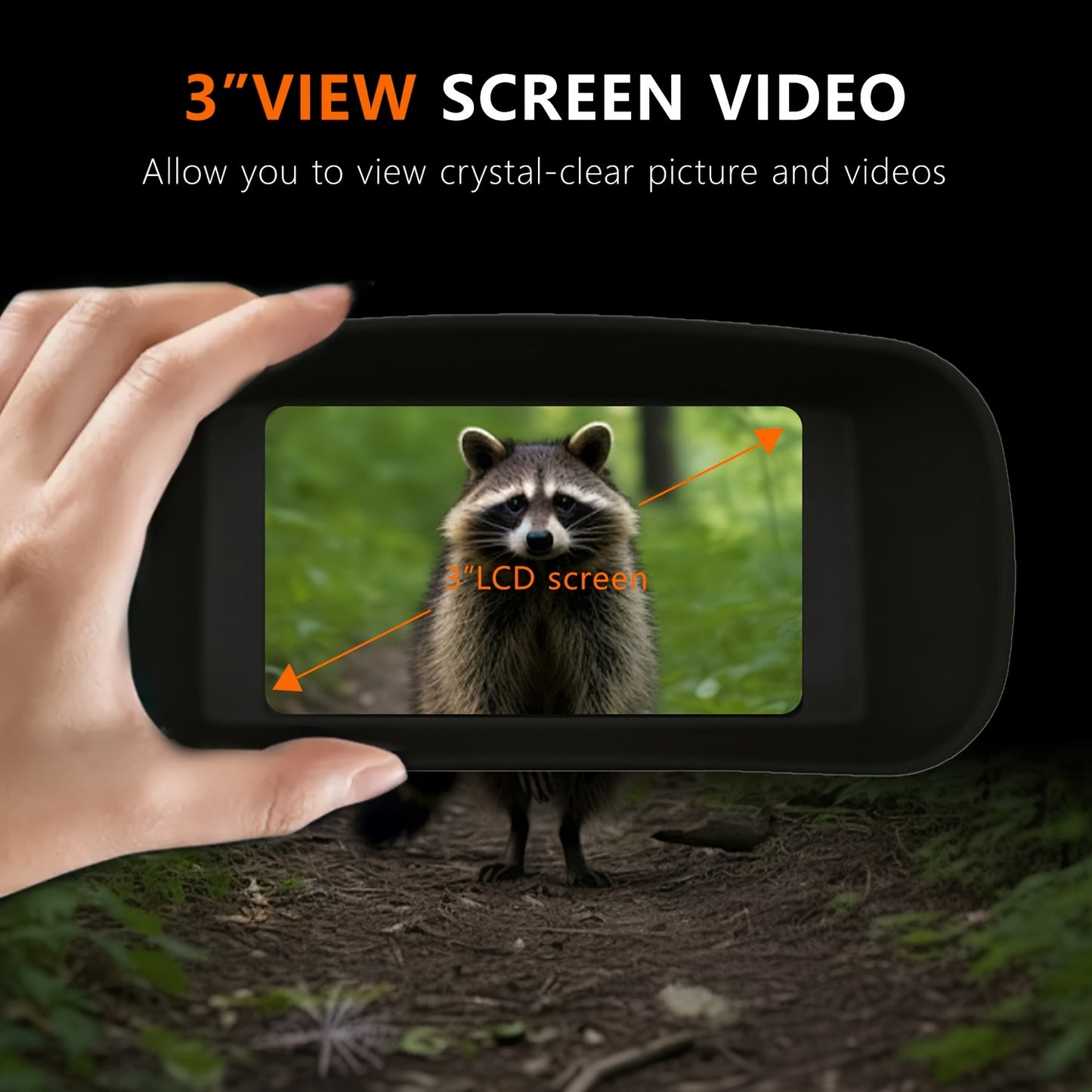 4K Night Vision Binoculars - 3-inch HD Screen, 32GB TF Card Storage