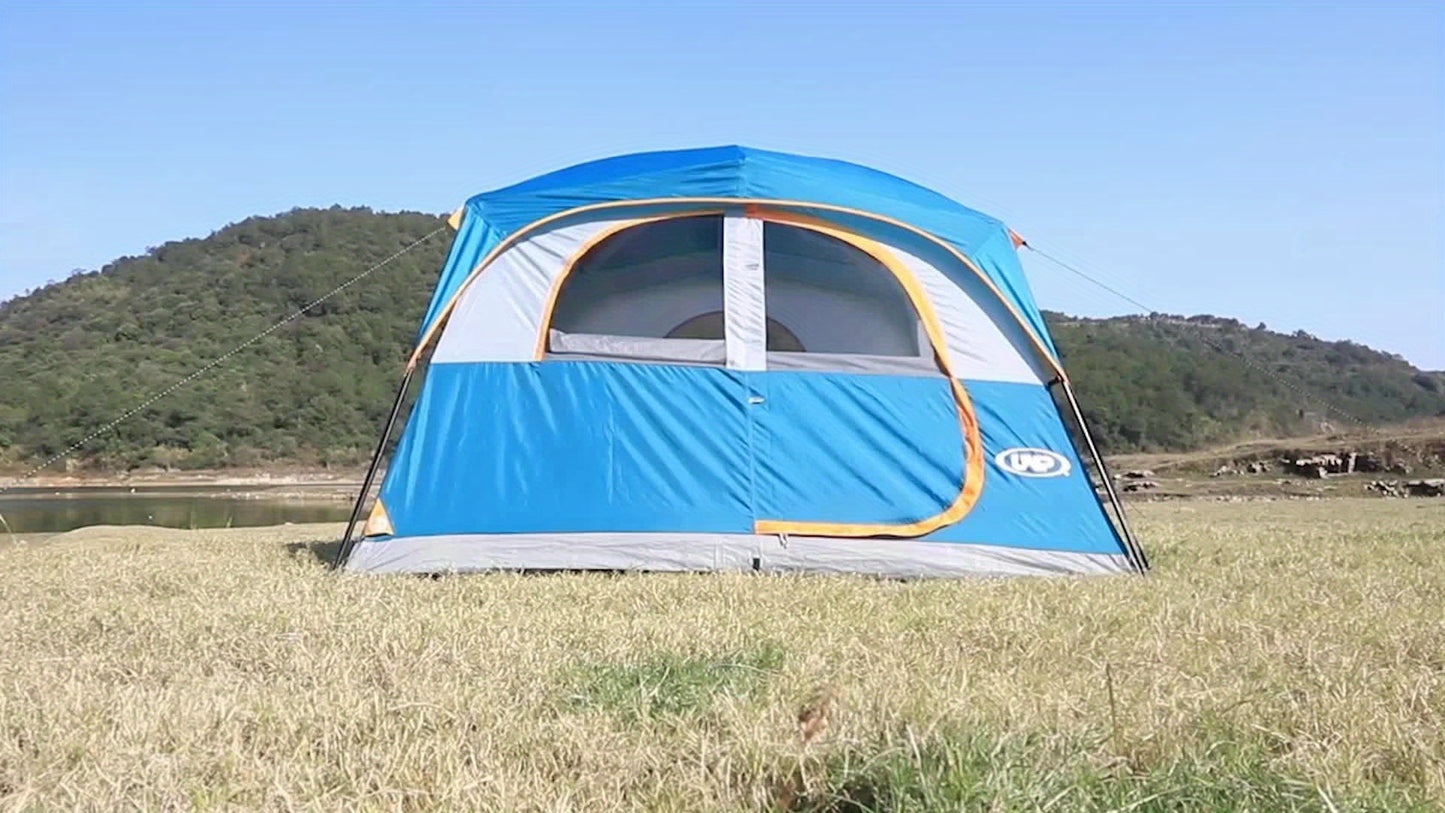 [6 Person Family Tent Windproof Easy Setup, Double Layer