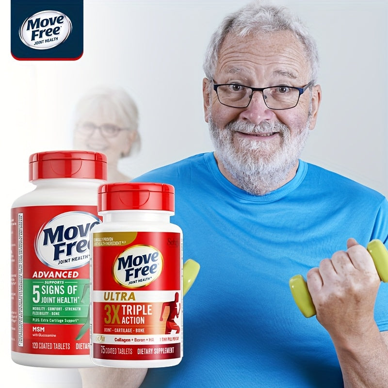 2 Bottles Of Move Free Advanced Glucosamine Chondroitin MSM Supplement
