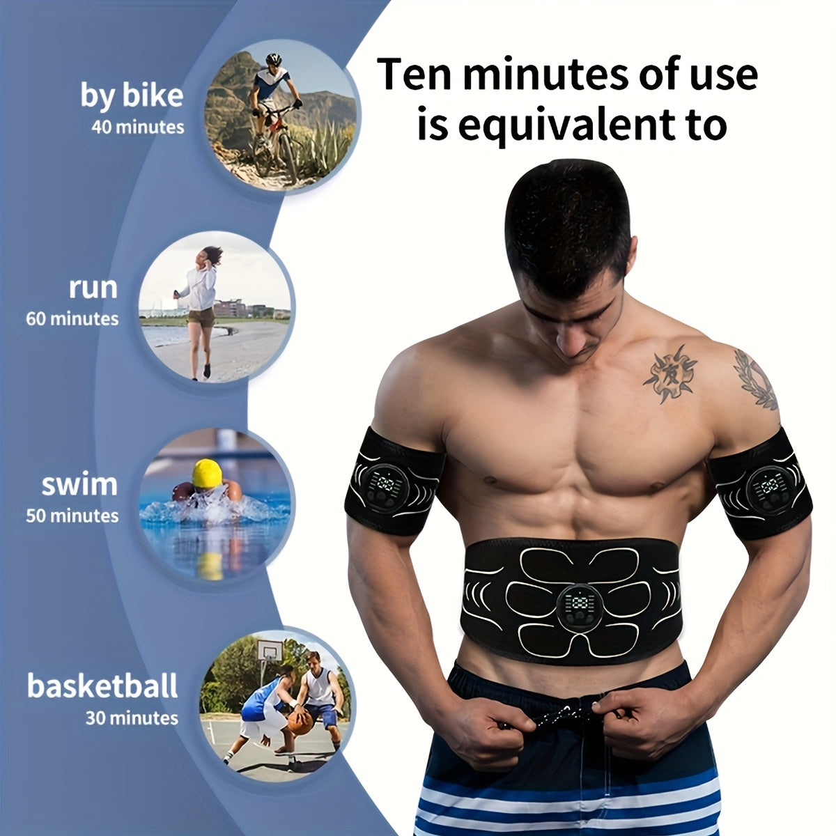 Fitness And Muscle Shaping 3pcs Set, Capable Of Simultaneously Exercising The Abdomen, Arms, Legs