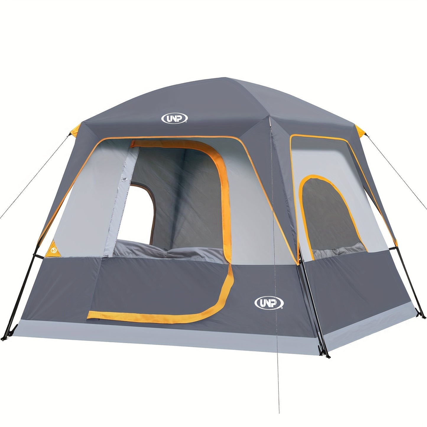 [4-Person Waterproof Camping Tent Easy Set Up, with Top Rainfly