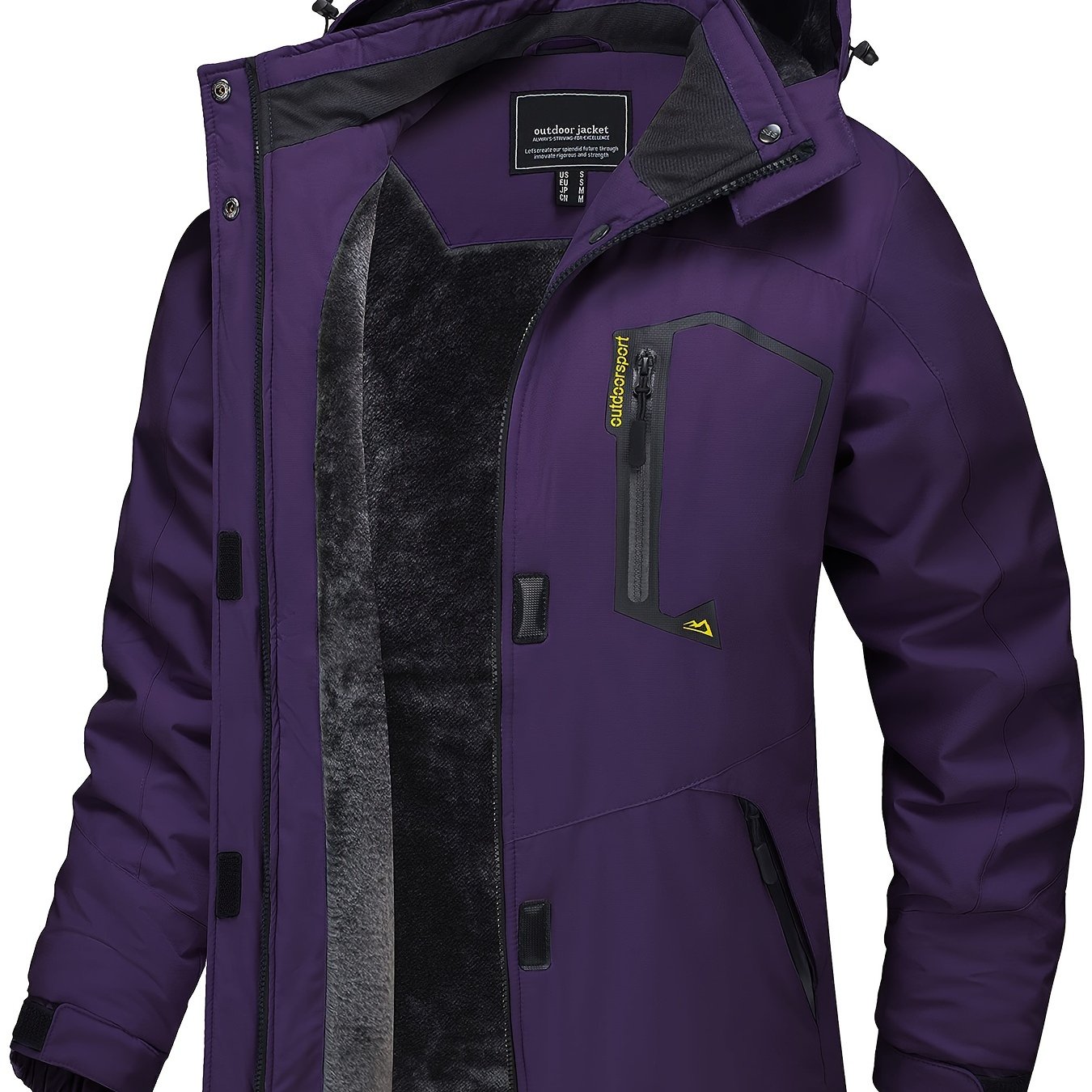 Winter Storm Ski Jacket - Waterproof, Windproof, Cold Resistant, Hooded, Multi-Pocket