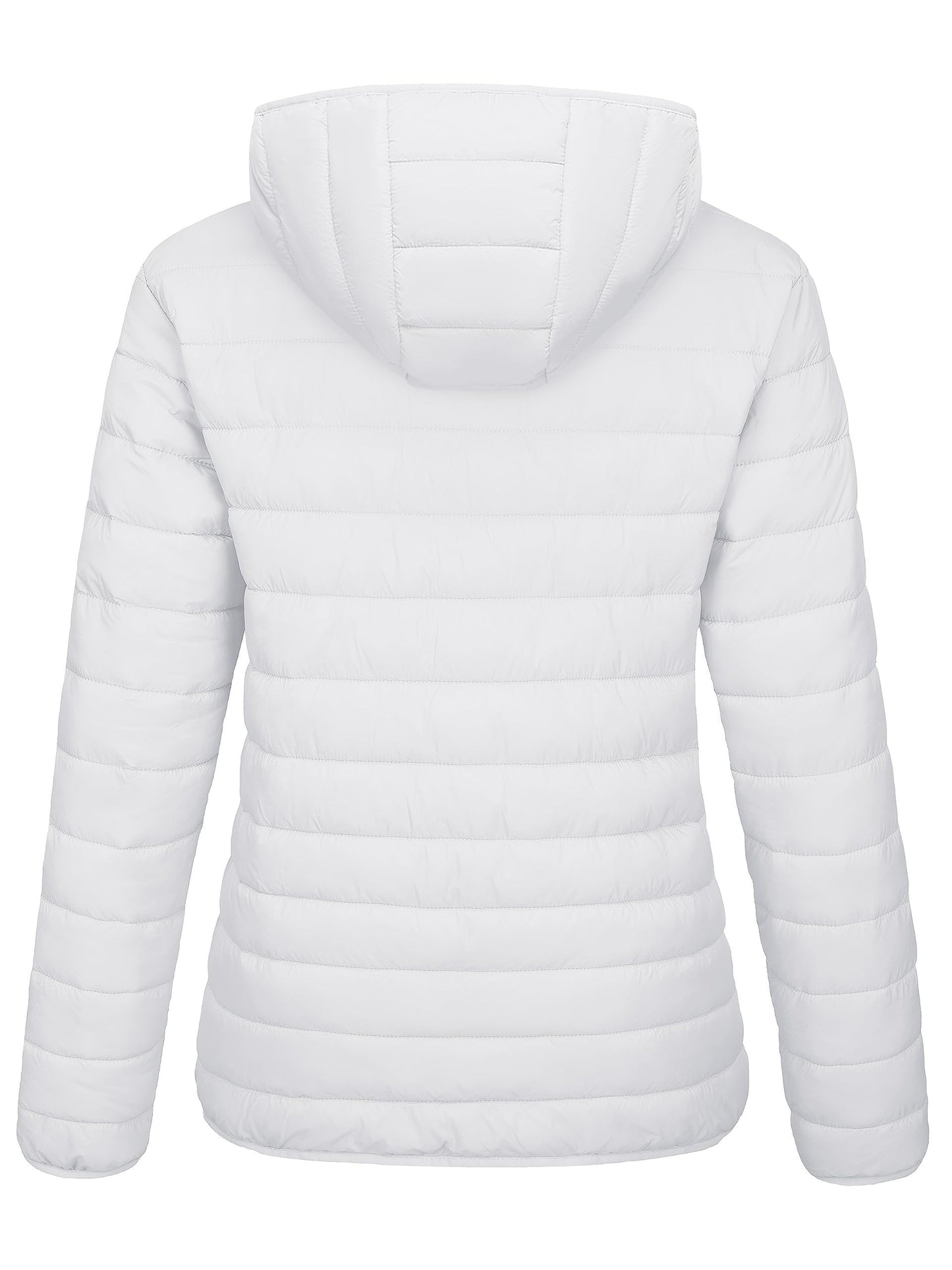 4 Pockets Water Resistant Women's Hooded Puffer Jackets