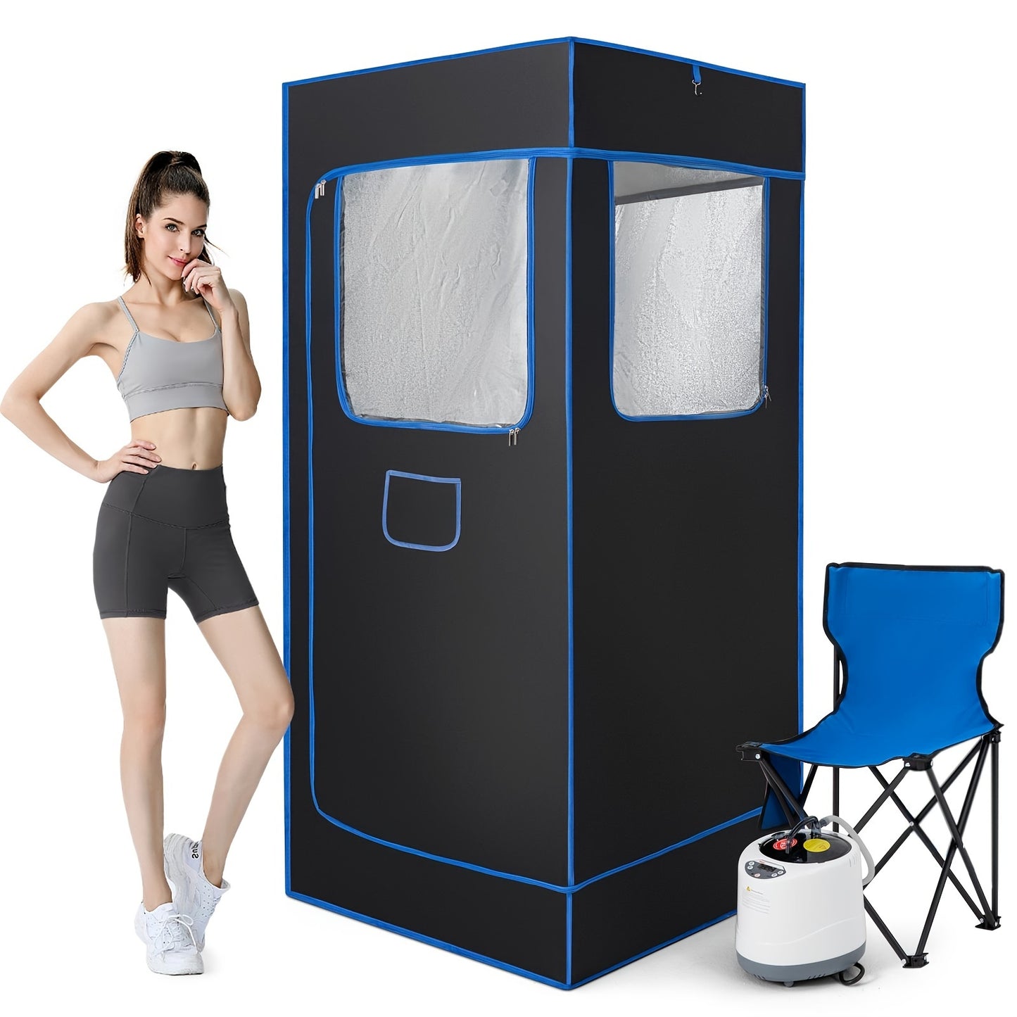 600D Canva Portable Sauna Tent, Full Size Sauna, Personal Home Spa