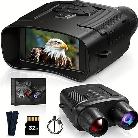 4K  Night Vision Binoculars - 3-inch HD Screen, 32GB TF Card Storage