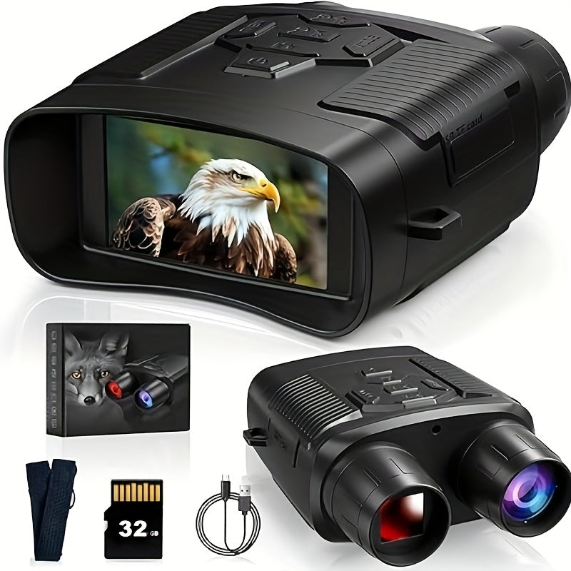 4K Night Vision Binoculars - 3-inch HD Screen, 32GB TF Card Storage