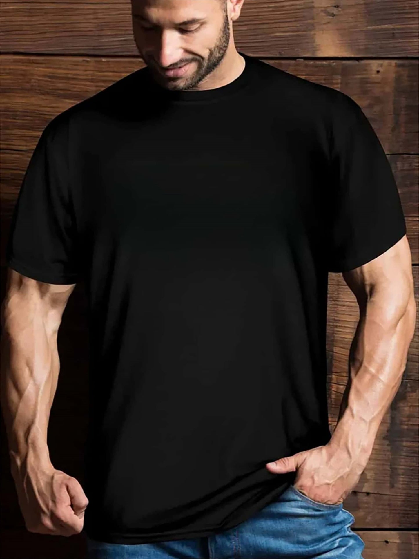 Plus Size Mens Graphic Print Tees - Soft Crew Neck, Comfort Fit .
