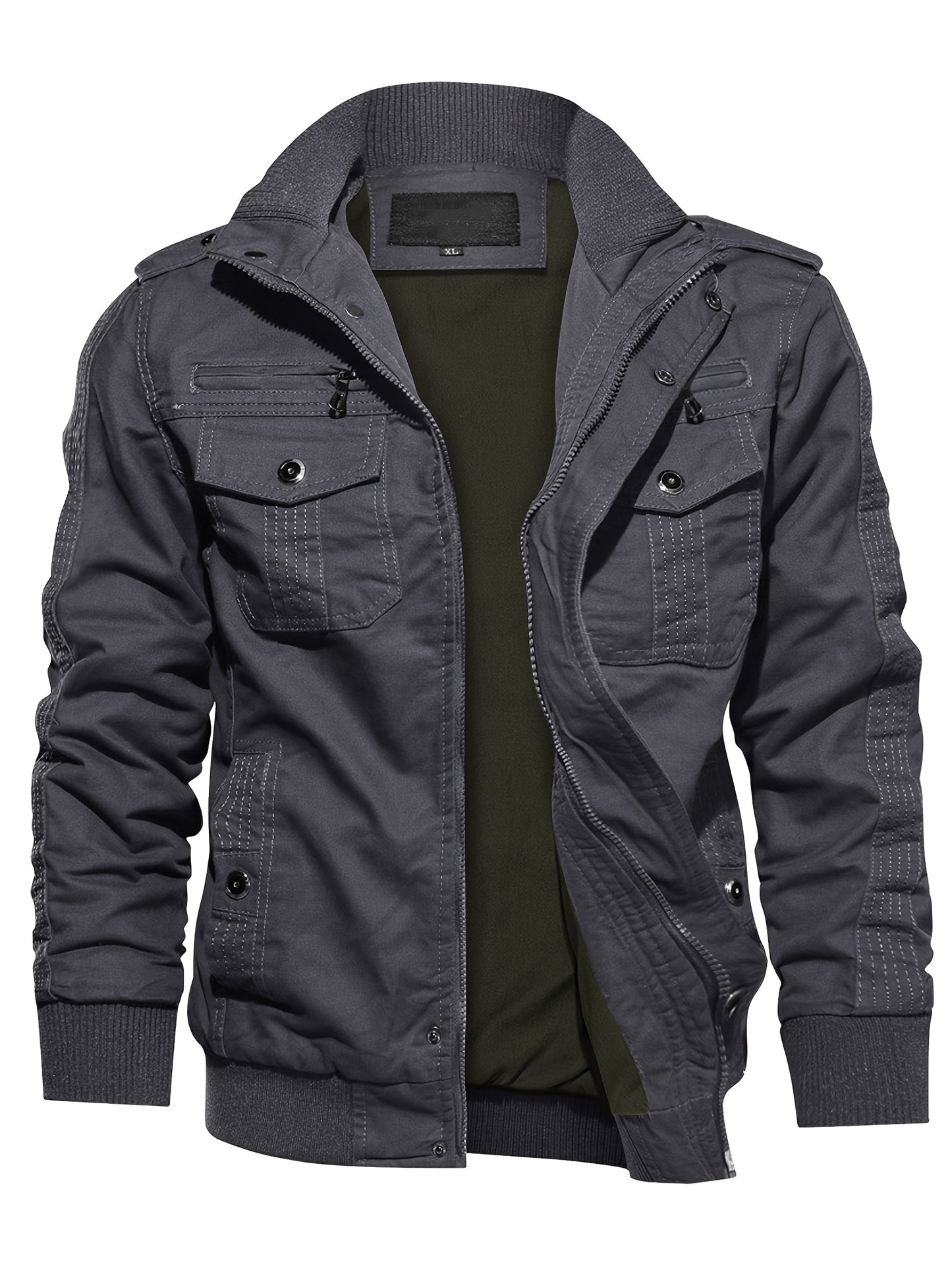 Lightweight Multi-pocket Zip Jacket