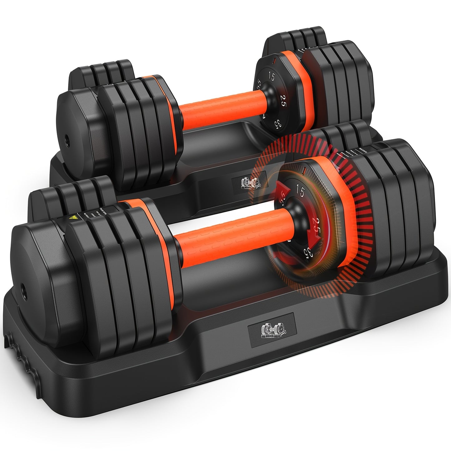 Adjustable 55LB Dumbbell Set