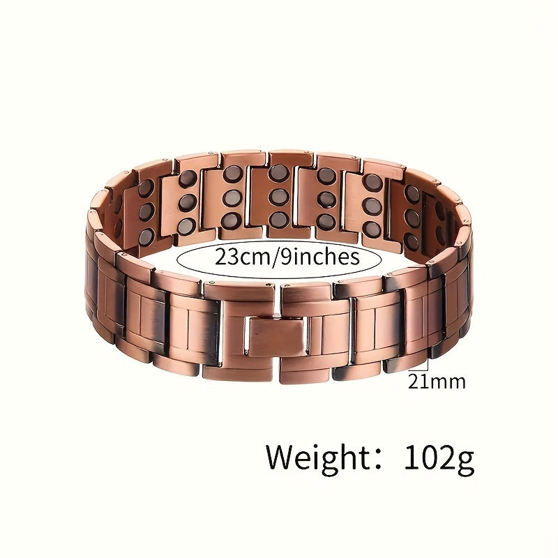Copper Bracelet For Men, 3X Magnetic Bracelet With 3500 Gauss Magnets