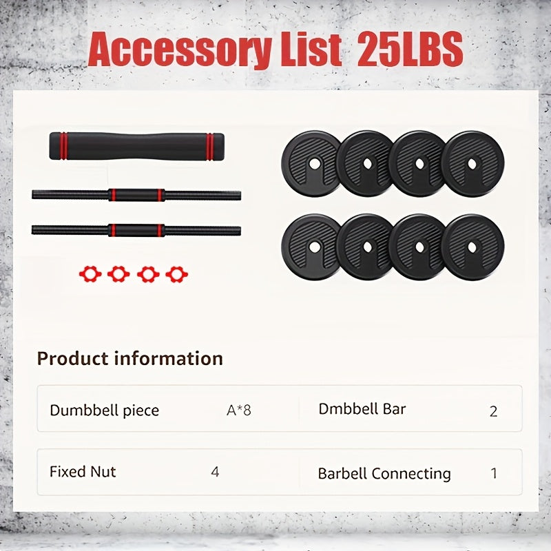 Adjustable 55LB Dumbbell Set