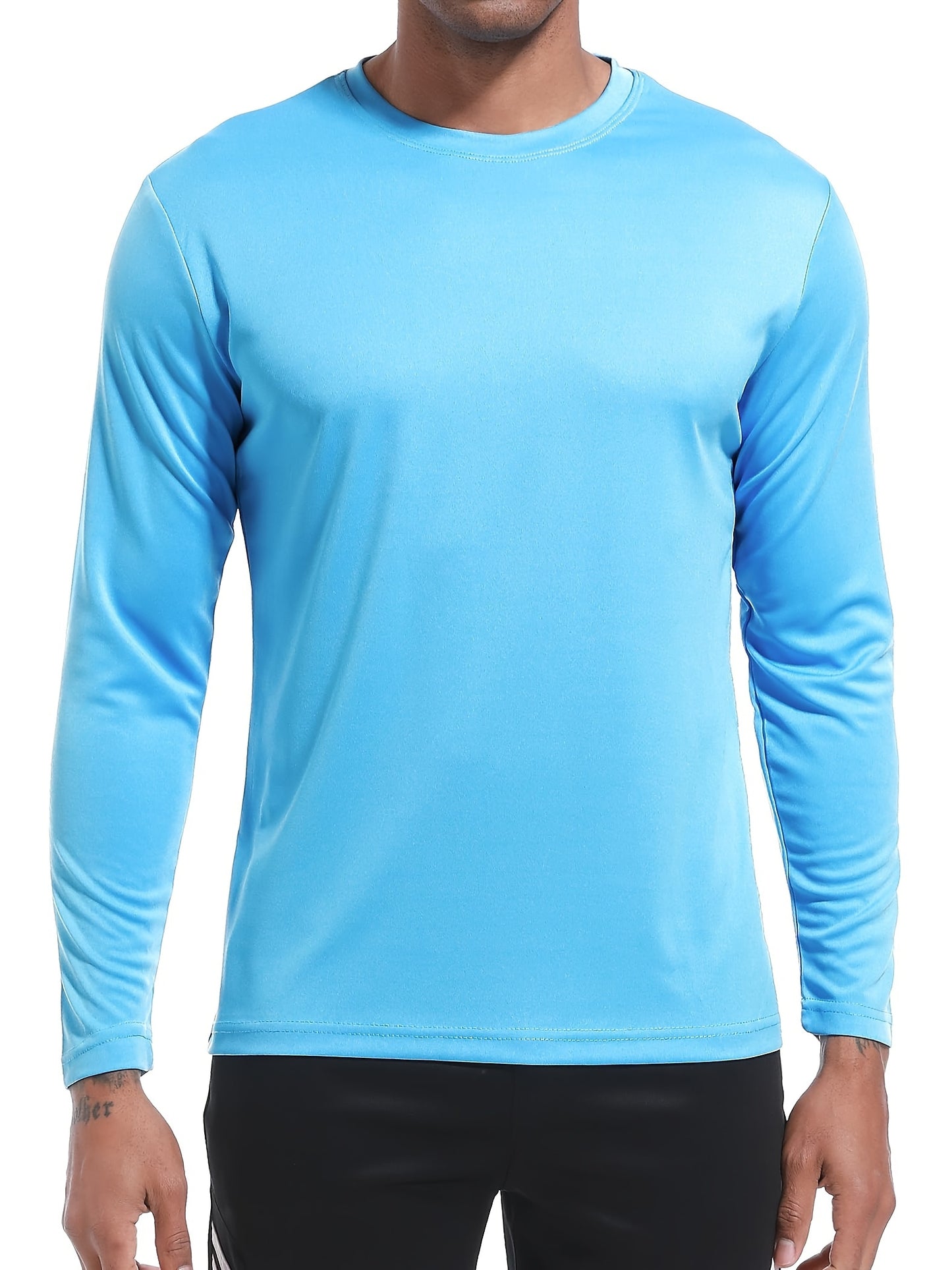 5 Pack Moisture Wicking Long Sleeve Tee Shirts for Men