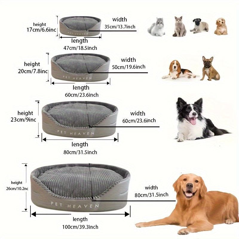 CozyPet Deluxe Dog Bed - Washable, Double-Sided, High and Low Sides.