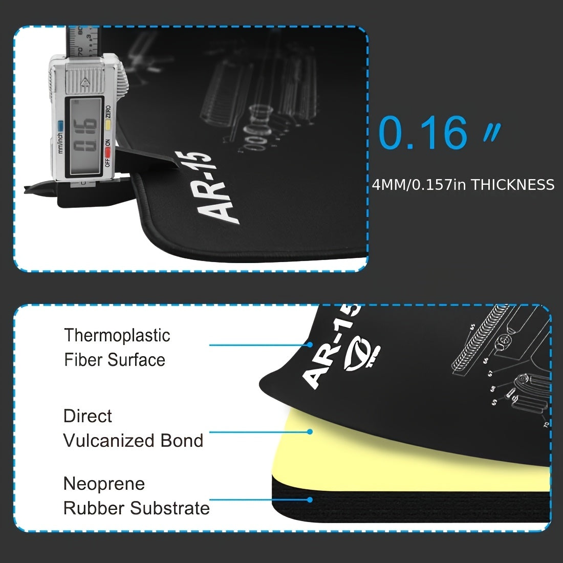 Large Rubber Cleaning Mat With Diagrammed Parts Instructions
