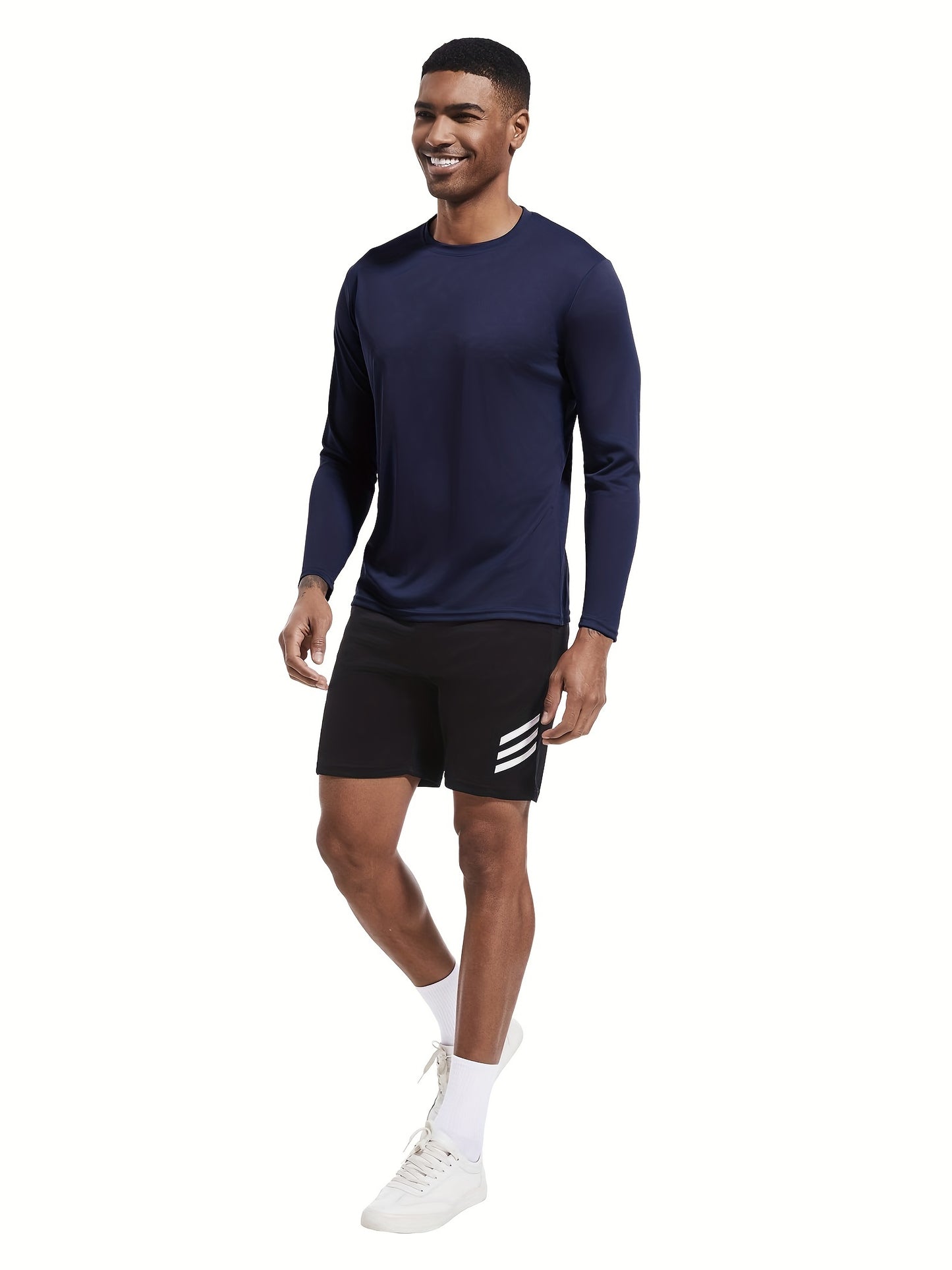 5 Pack Moisture Wicking Long Sleeve Tee Shirts for Men