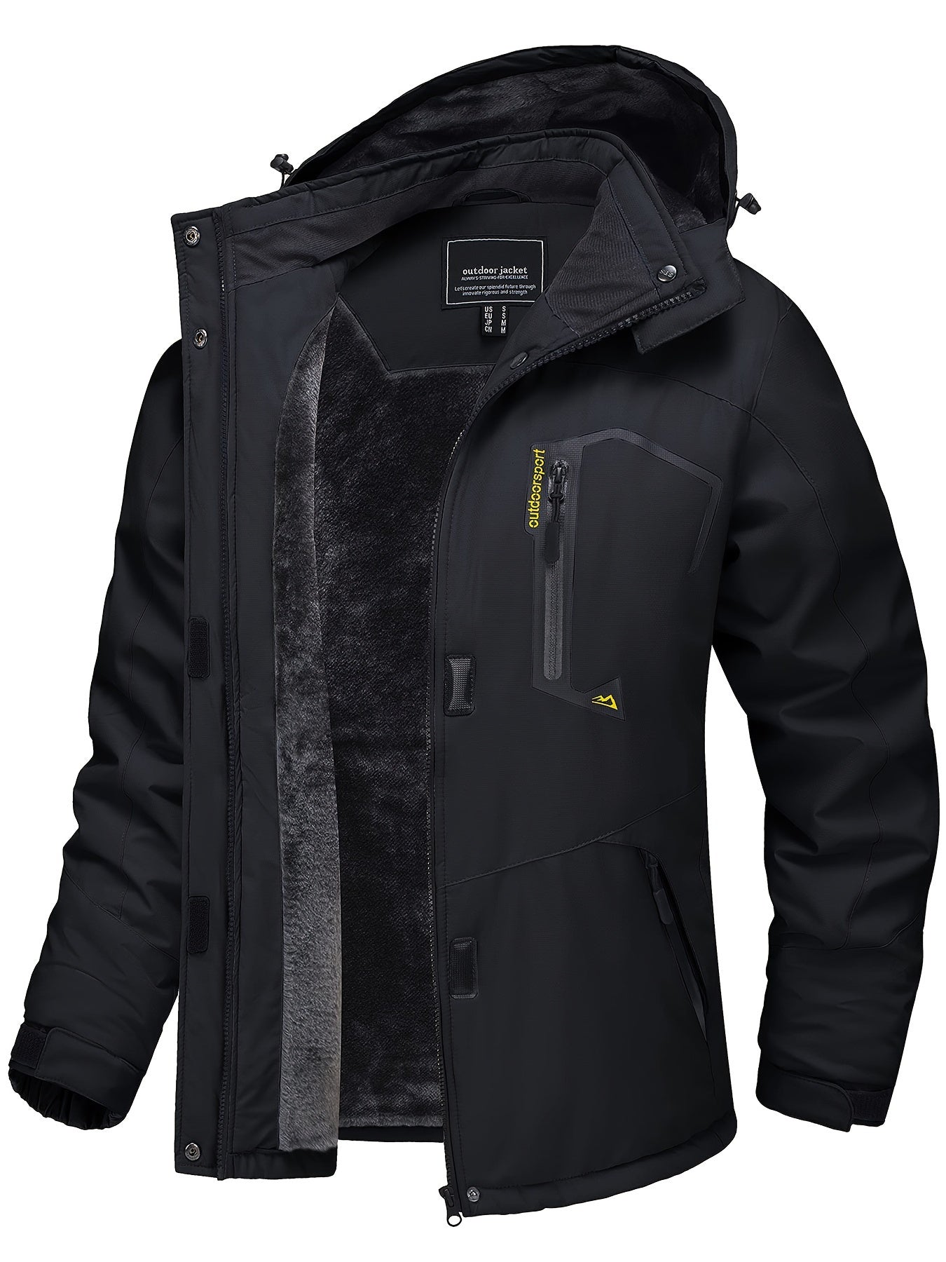 Winter Storm Ski Jacket - Waterproof, Windproof, Cold Resistant, Hooded, Multi-Pocket