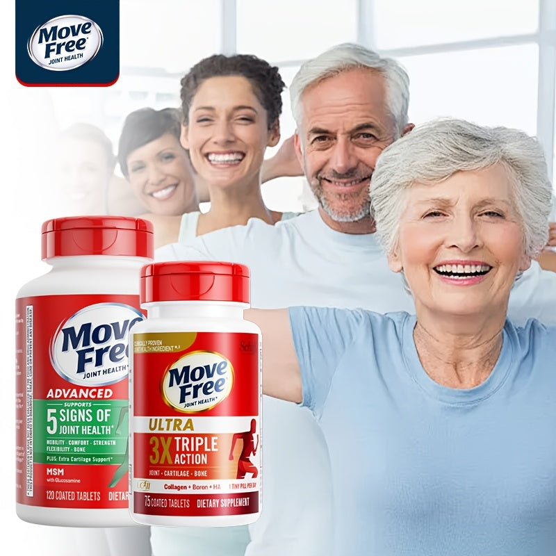 2 Bottles Of Move Free Advanced Glucosamine Chondroitin MSM Supplement
