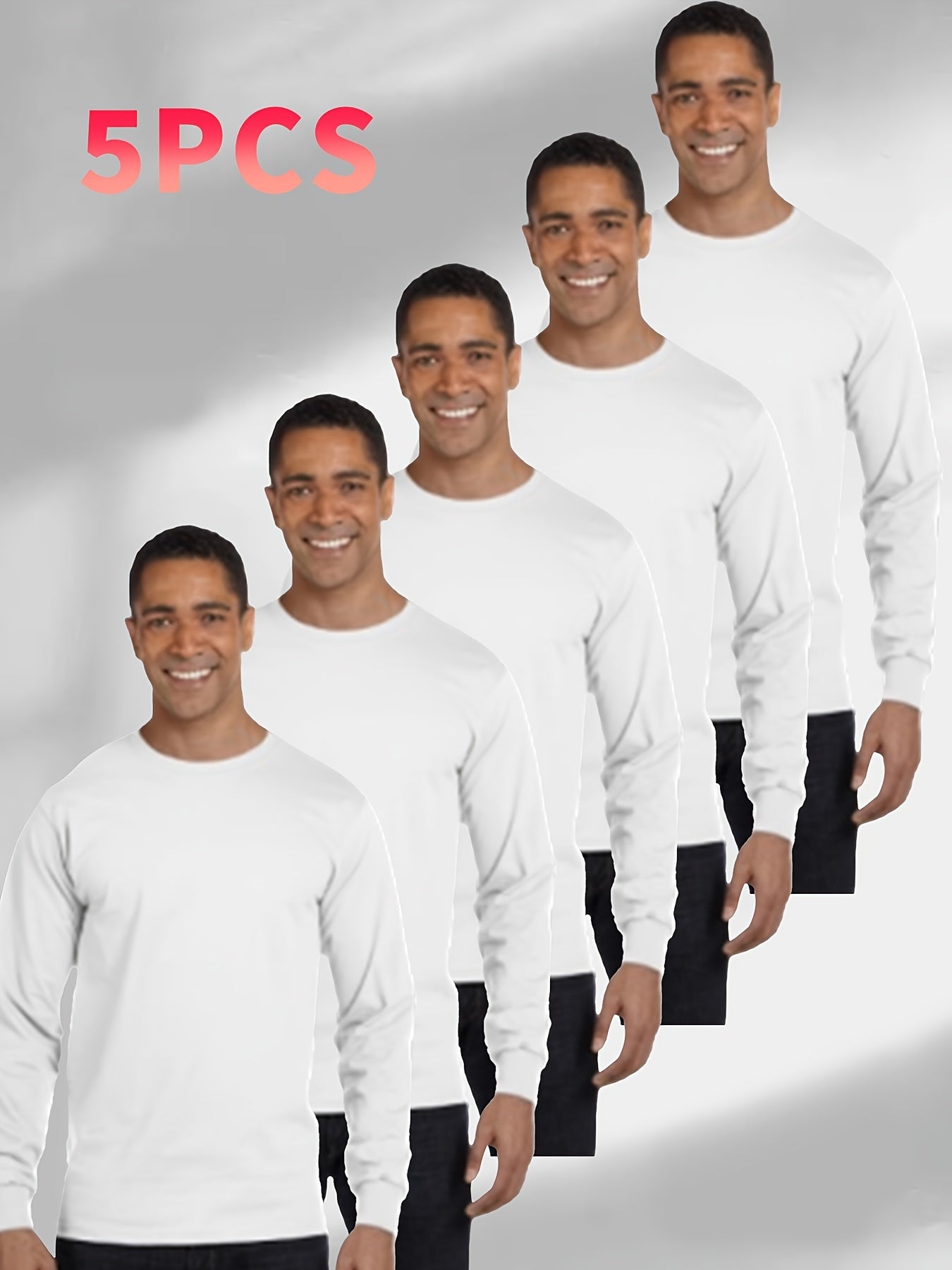 5 Men's Must-have Long Sleeve Cotton T-shirt