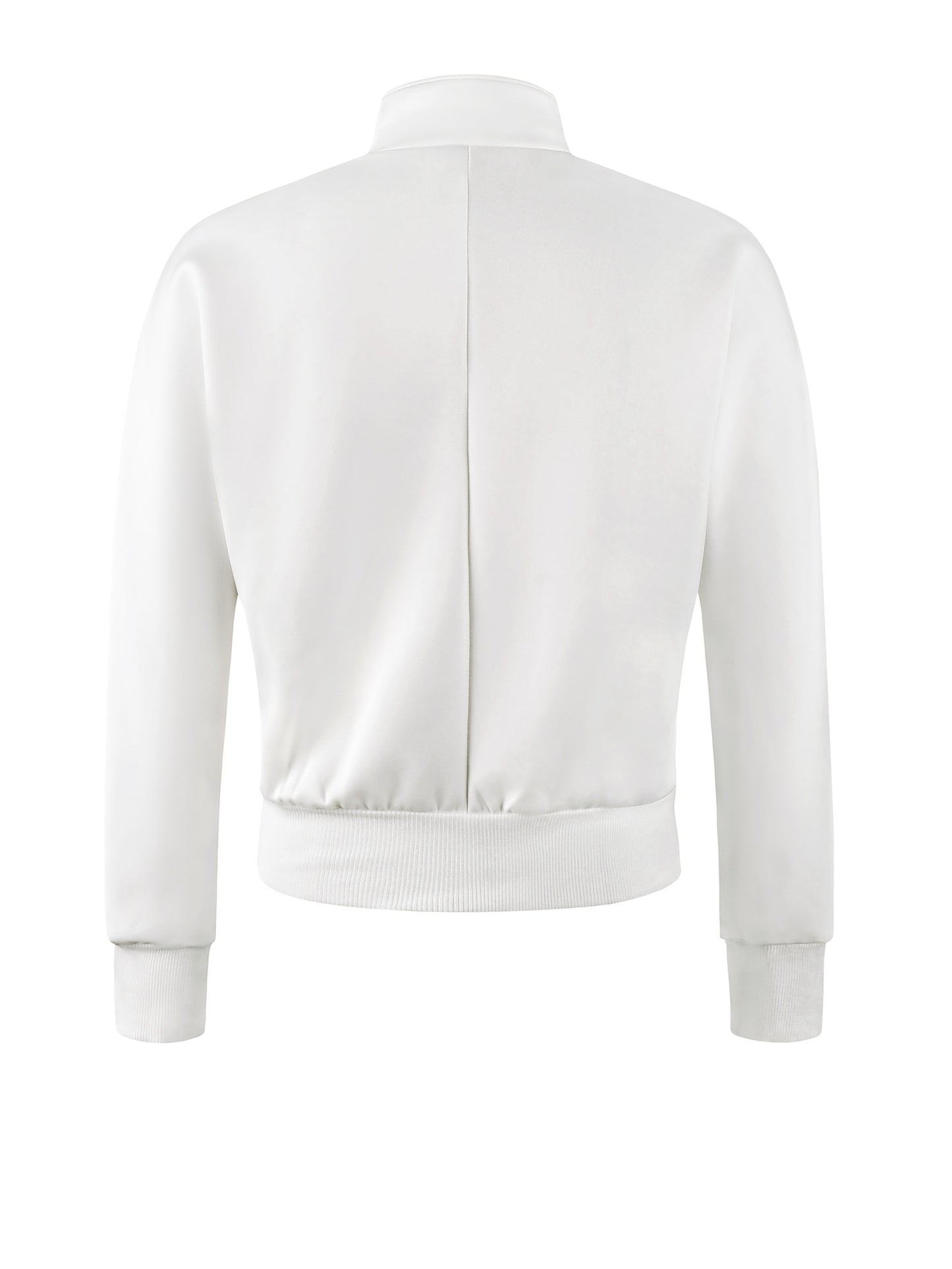 Long Sleeve Zip Up Jacket & Loose Pants Outfits, Trendy Contrast Trim