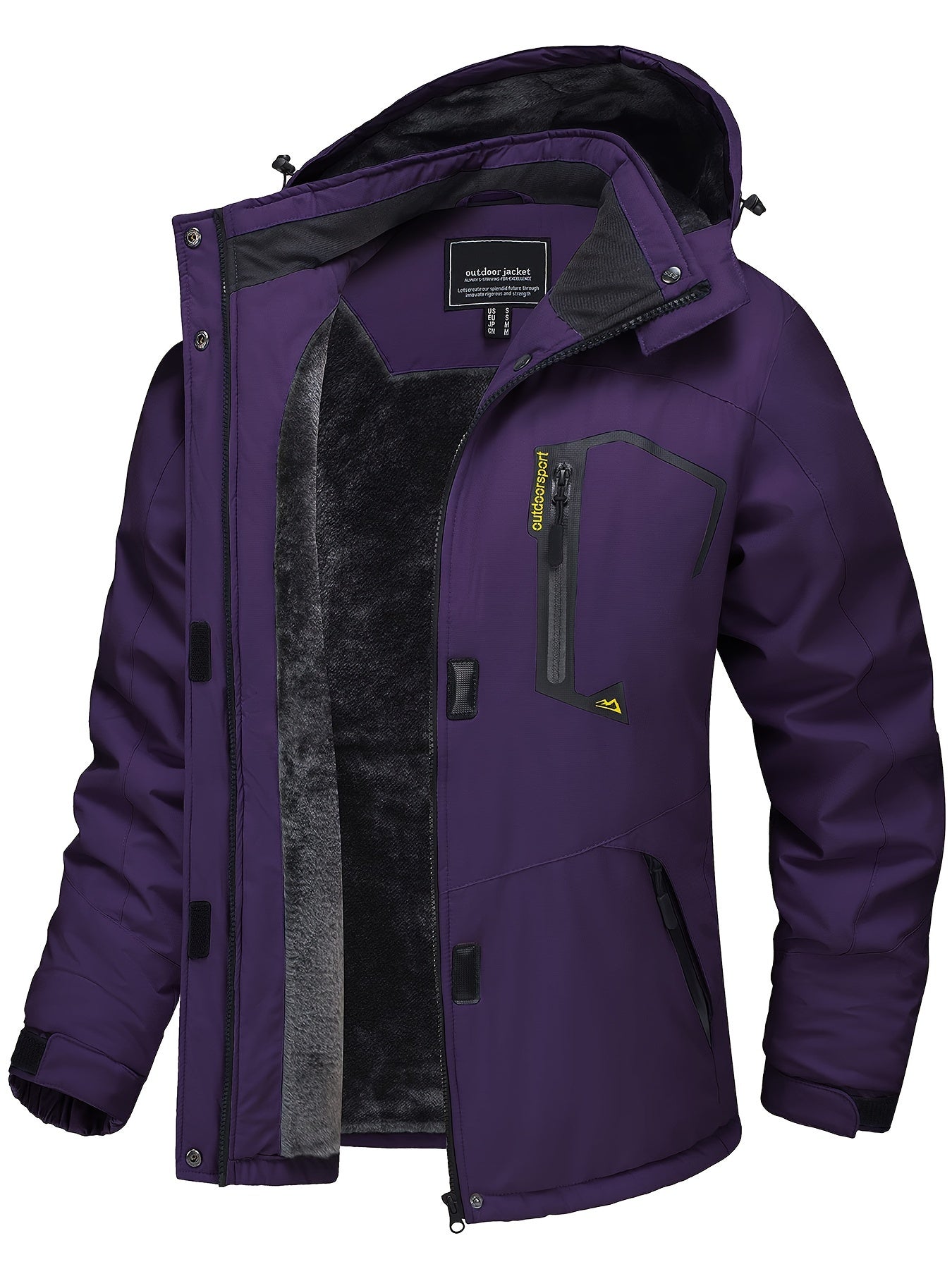 Winter Storm Ski Jacket - Waterproof, Windproof, Cold Resistant, Hooded, Multi-Pocket