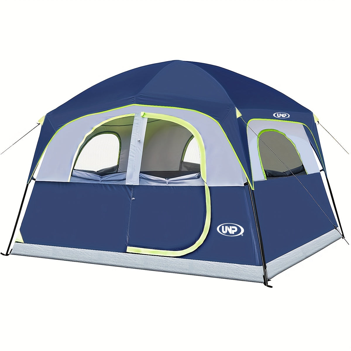 [6 Person Family Tent Windproof Easy Setup, Double Layer