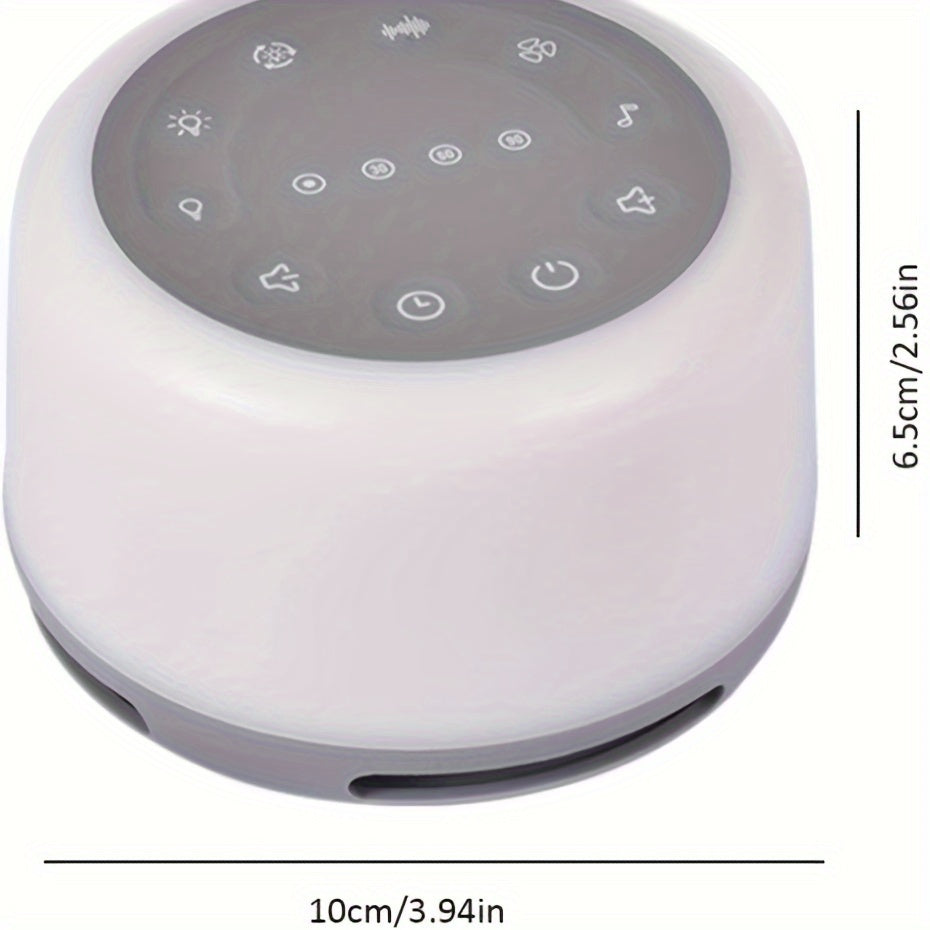 Portable White Sound Machine with 7 Color Night Lights, 24 Soothing Sounds, Timer