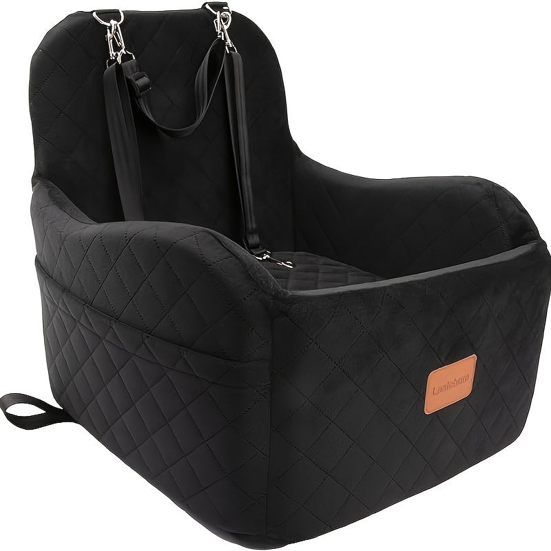 Soft Plush Car Seat for Dogs, with Furry Cover.