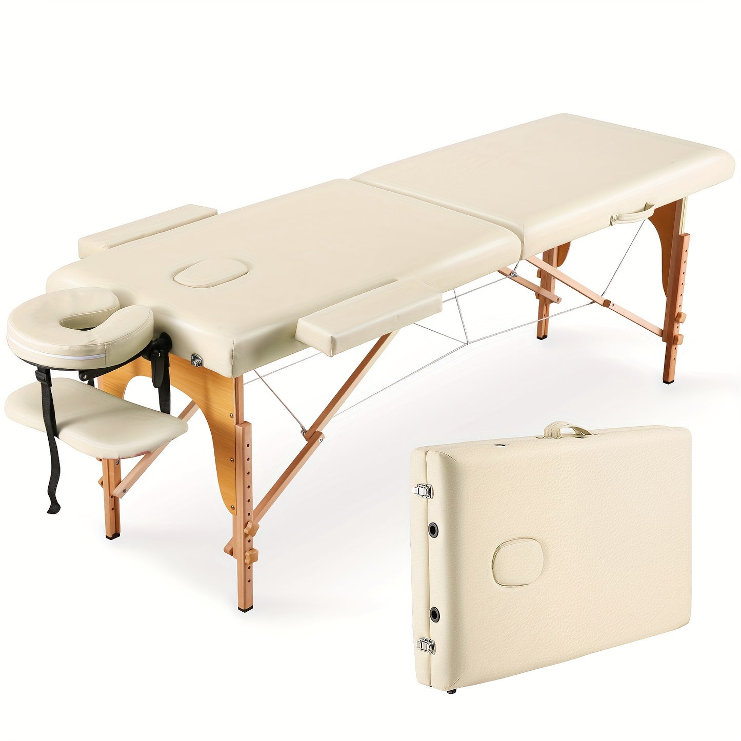 Luxury Portable Massage Table with Adjustable Height (24-35in)
