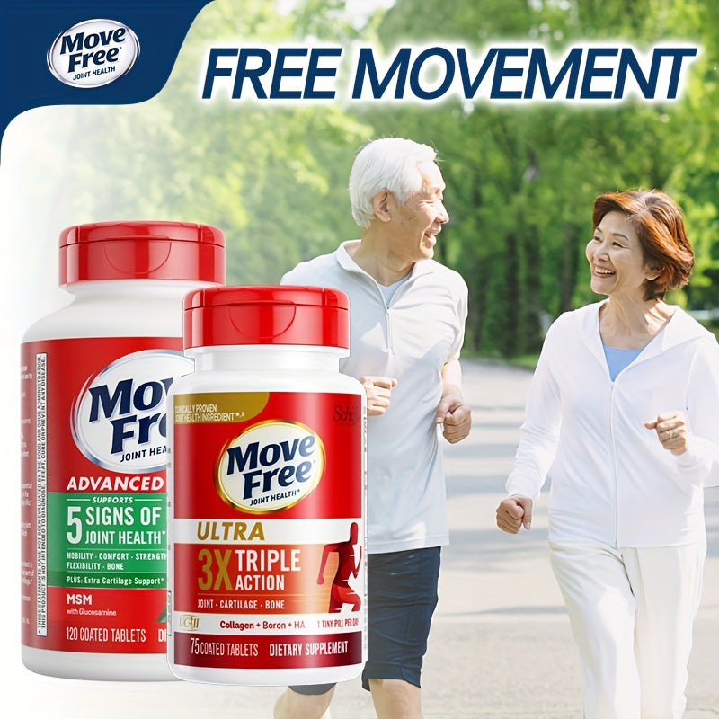 2 Bottles Of Move Free Advanced Glucosamine Chondroitin MSM Supplement