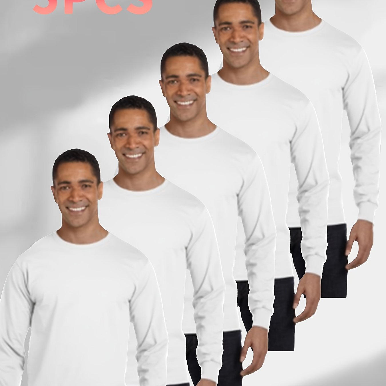 5 Men's Must-have Long Sleeve Cotton T-shirt