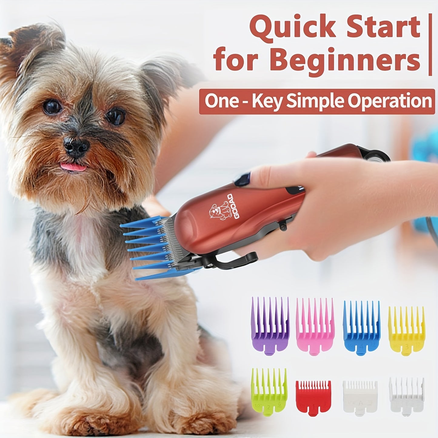 Dog Clippers for Grooming Cordless Low Noise Quiet Rechargeable.