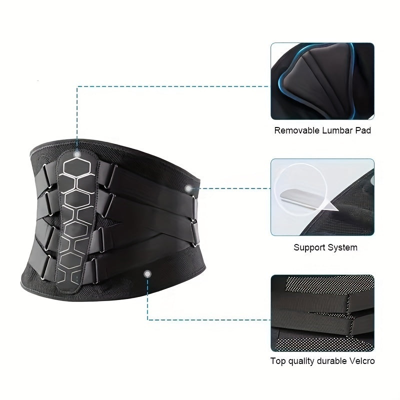Back Brace Lumbar Support For Back Pain Relief, With Pulley System