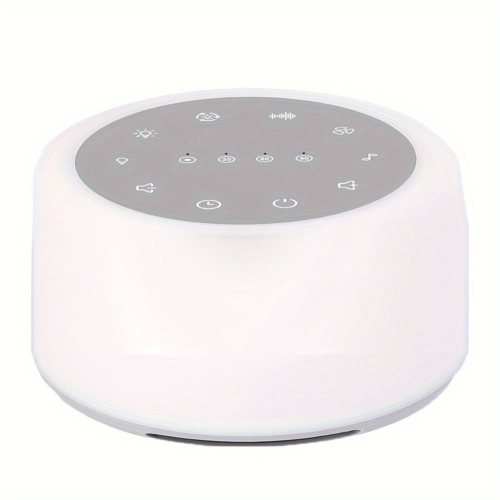 Portable White Sound Machine with 7 Color Night Lights, 24 Soothing Sounds, Timer