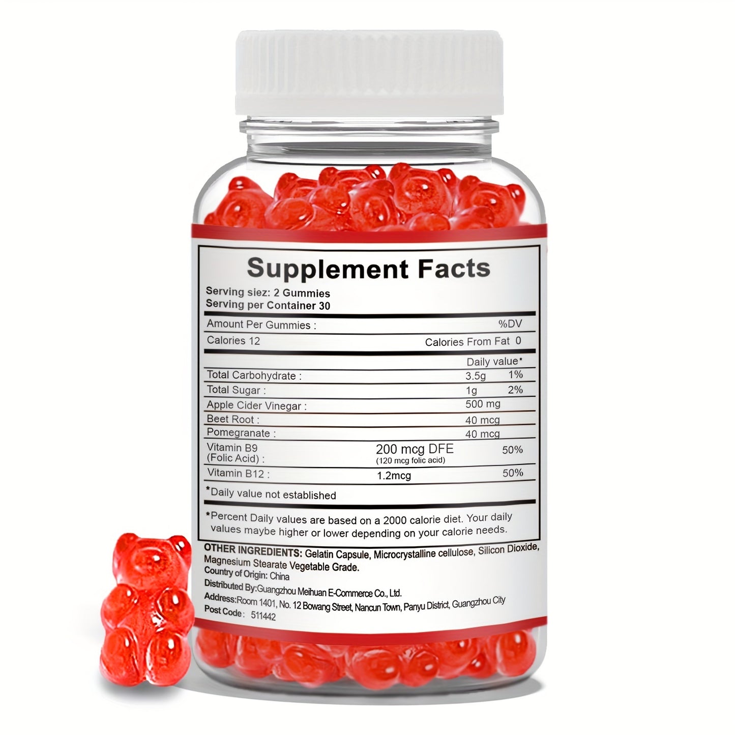5pcs Keto Gummies with ACV, B12 & B6, Metabolism Boosting Multivitamin .