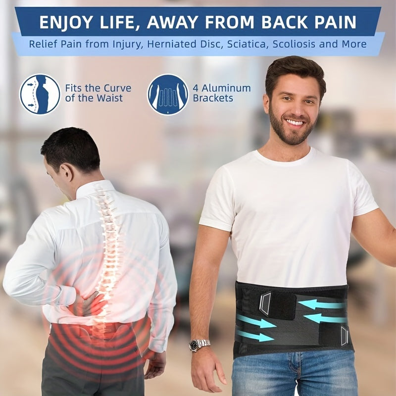 Back Brace Lumbar Support For Back Pain Relief, With Pulley System