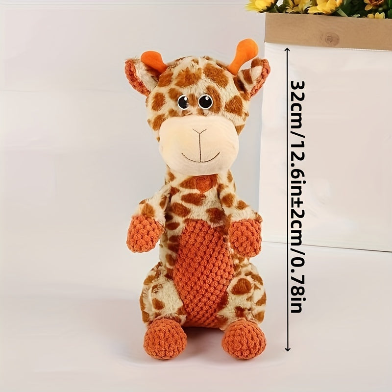 Plush Dog Toothbrush Set with 3pcs Squeaky Toys Duck Frog Deer Plush Pet Toy - Promote Dental Health and Entertainment .