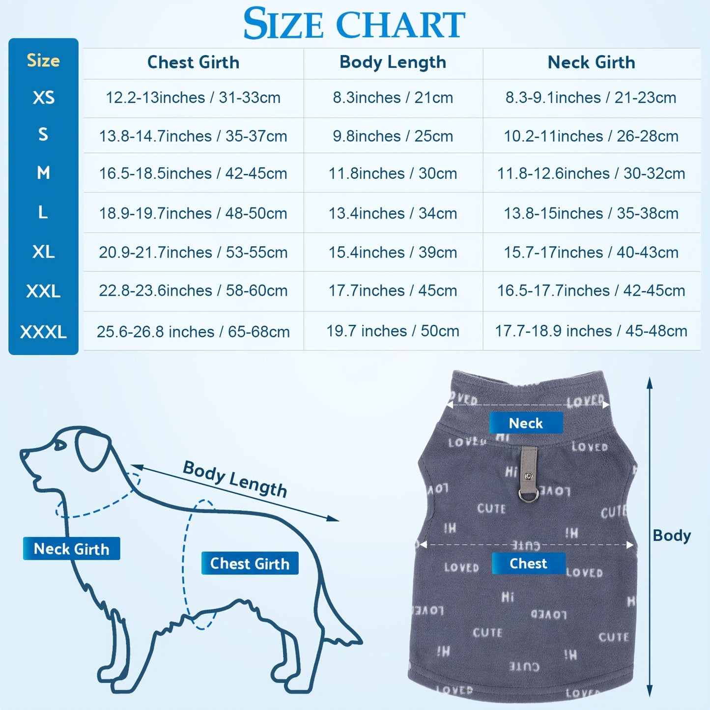 4pcs Winter Fabric Dog Sweater with Leash Ring Soft Fleece Vest