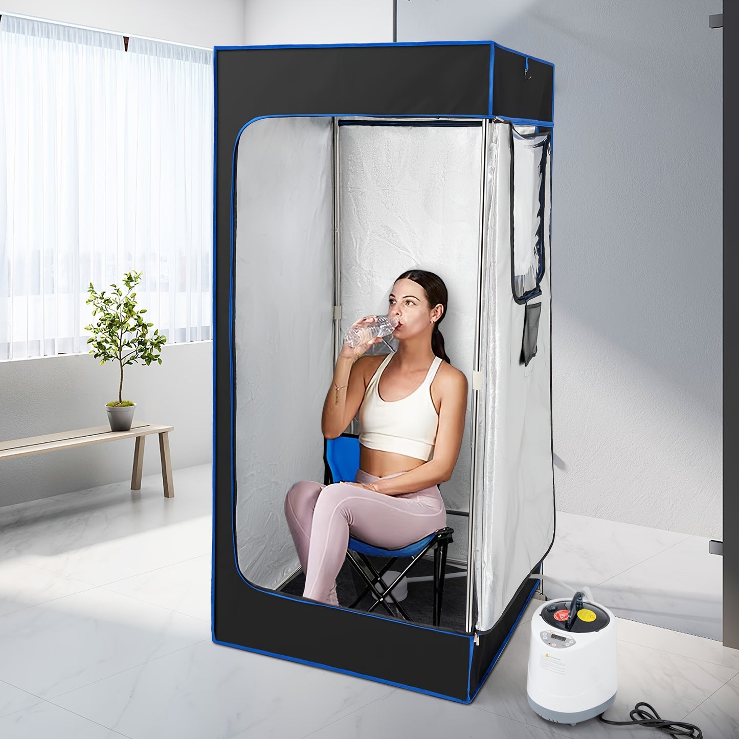600D Canva Portable Sauna Tent, Full Size Sauna, Personal Home Spa