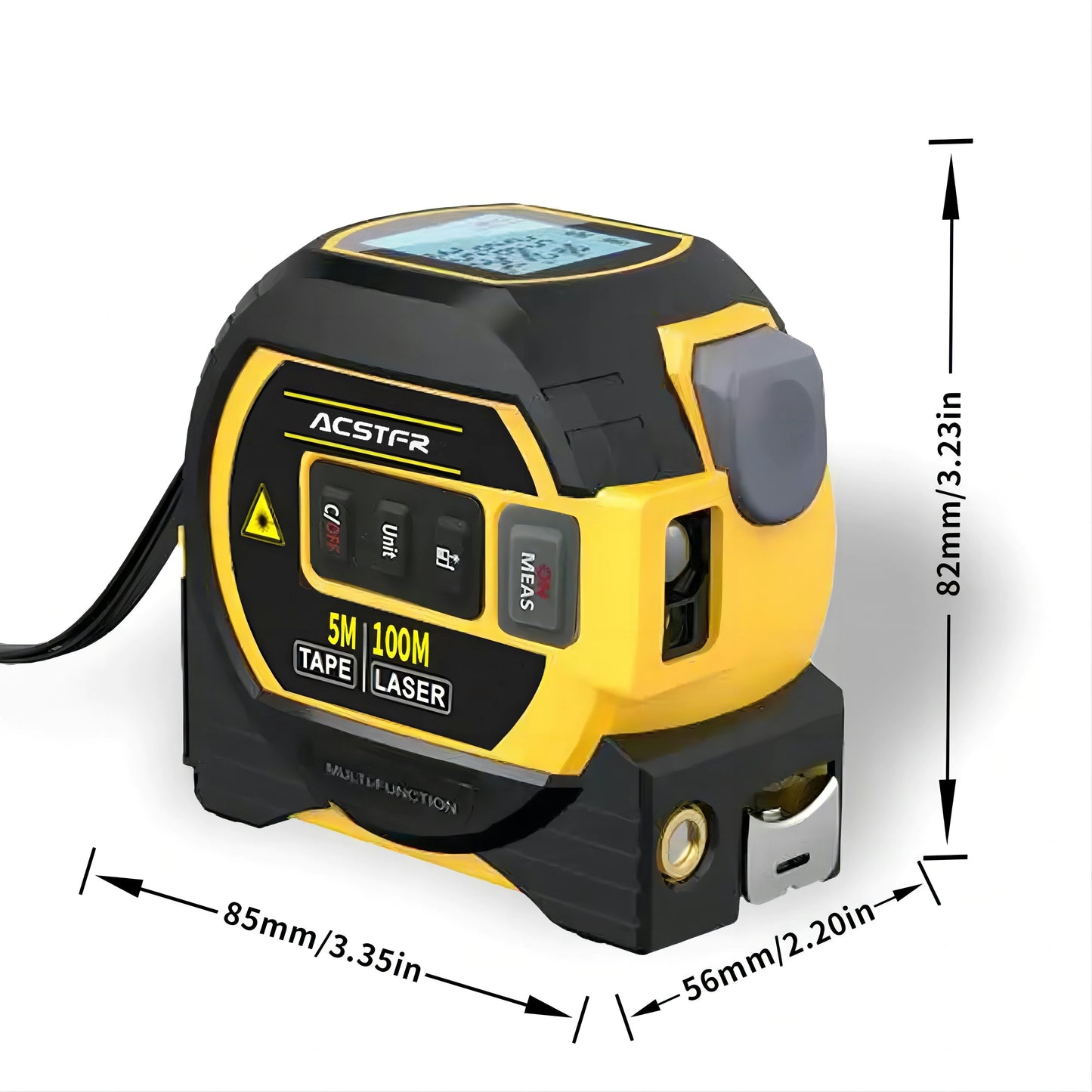 High Precision 3 In 1 Digital Laser Rangefinder - 1pc Steel Tape Measure