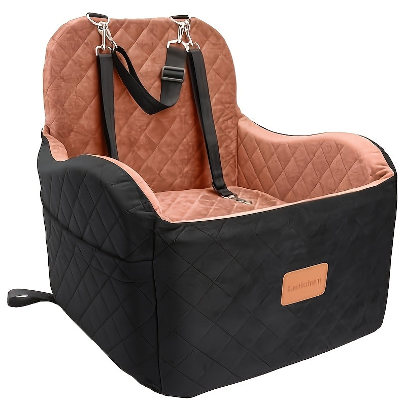 Soft Plush Car Seat for Dogs, with Furry Cover.