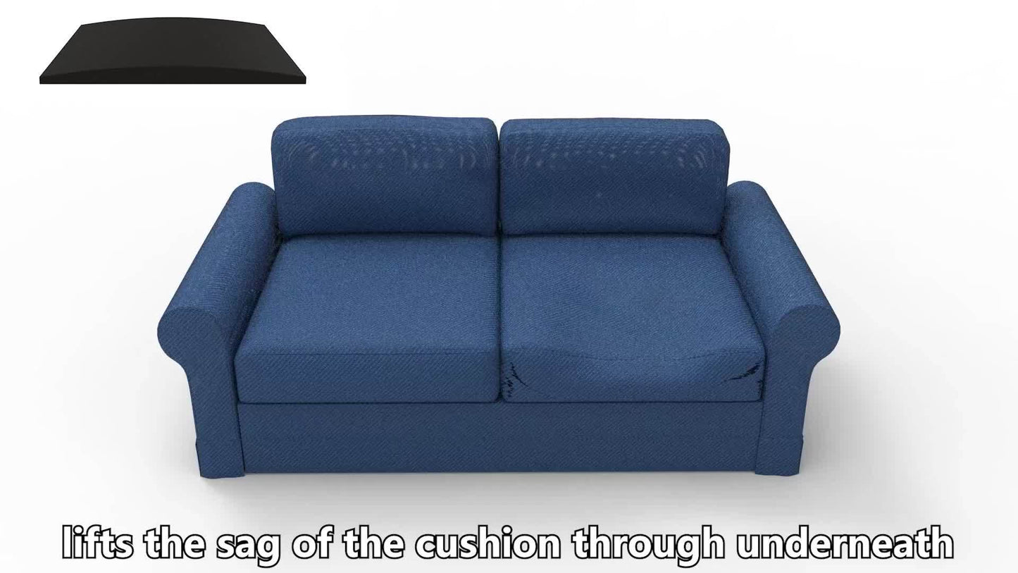 3Pcs Balck Couch Cushions Support For Sagging Seat 20"X 20"Insert Pads