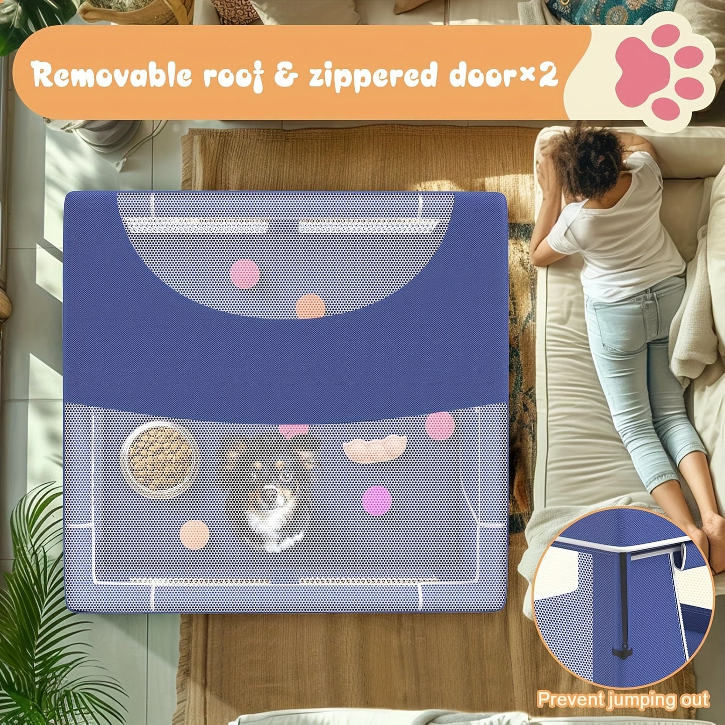 PetSafe 42"x42" Stainless Steel Playpen for Small to Medium Pets