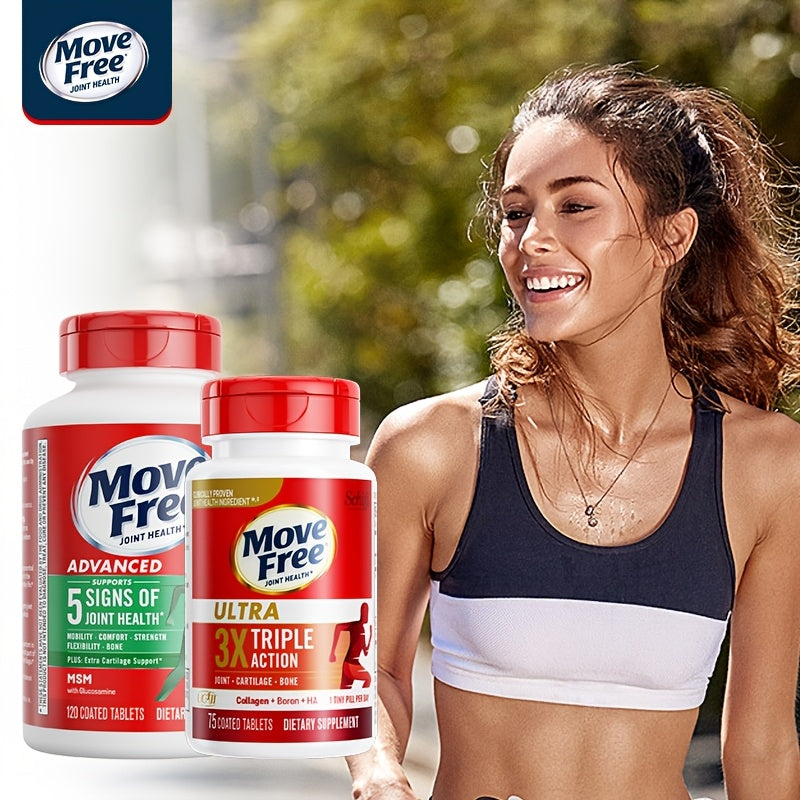 2 Bottles Of Move Free Advanced Glucosamine Chondroitin MSM Supplement