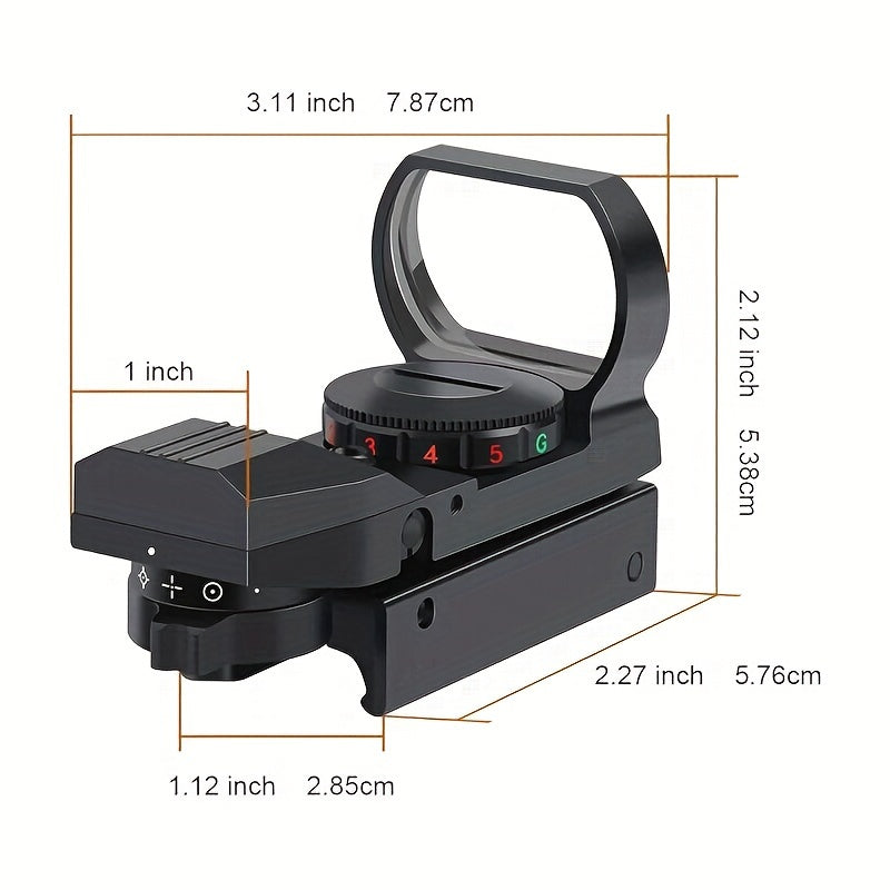 Adjustable Reticle Sight - 4 Styles Red and Green in One